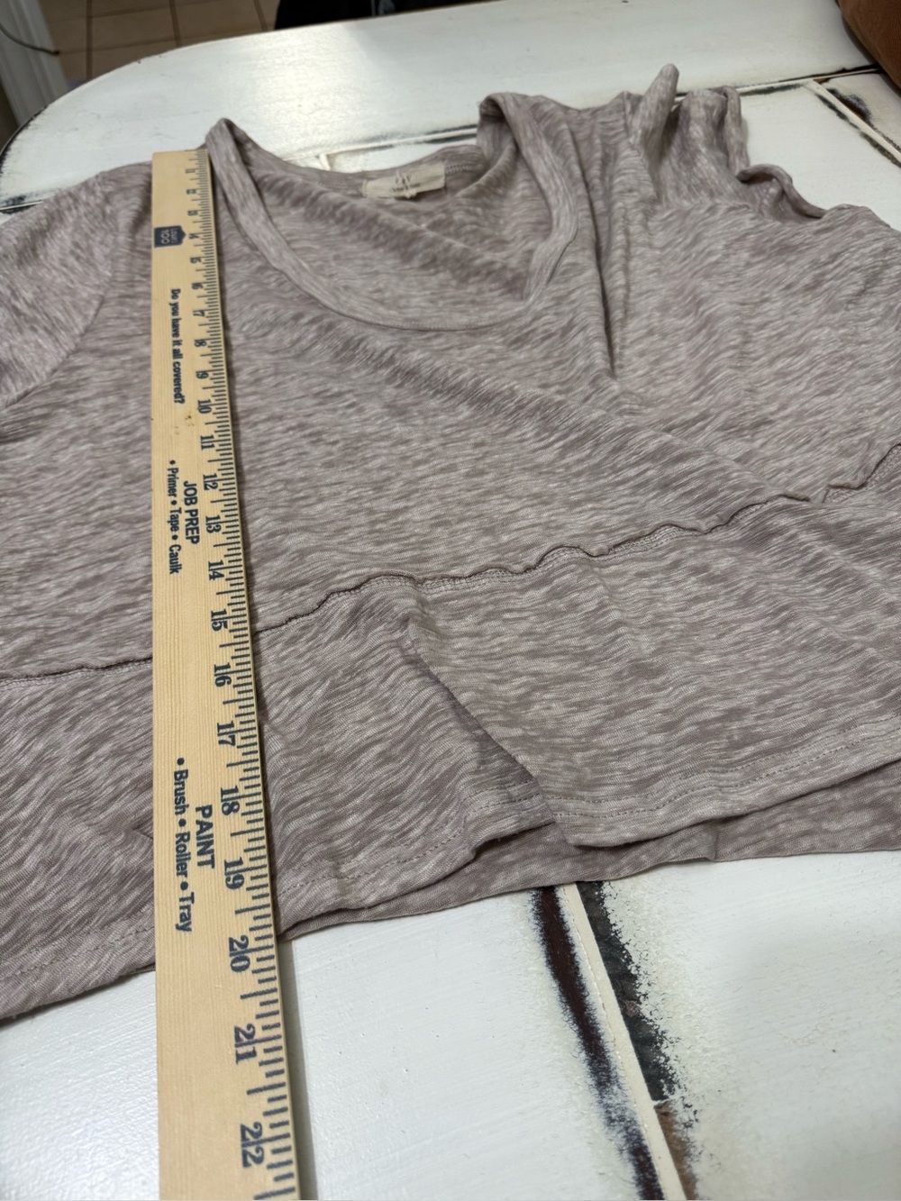 Chelsea & Violet Taupe Scoop Neck Short Sleeve Tunic - Picture 4 of 5